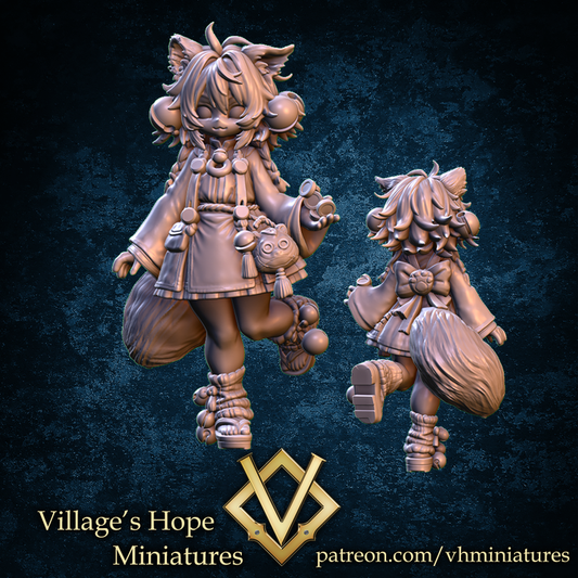 Tanuki merchant girl by Village's Hope Miniatures
