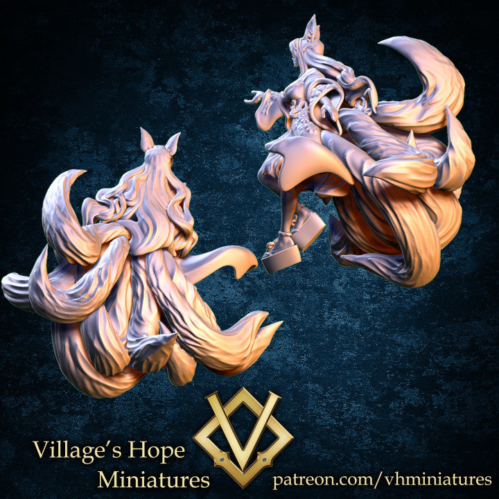 Tamamo No Mae / Nine Tails Fox Human Form by Village's Hope Miniatures