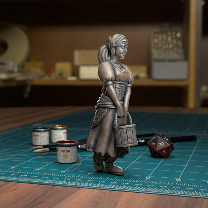 Bucket Girl NPC by Tytan Troll Miniatures