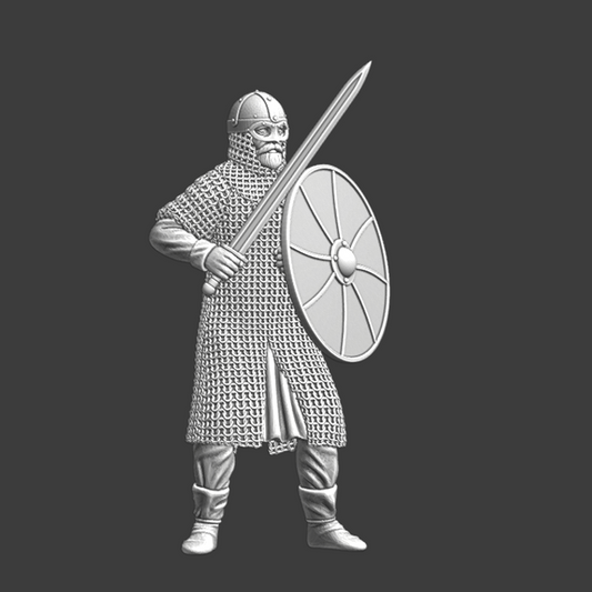 Viking warrior - shield and sword