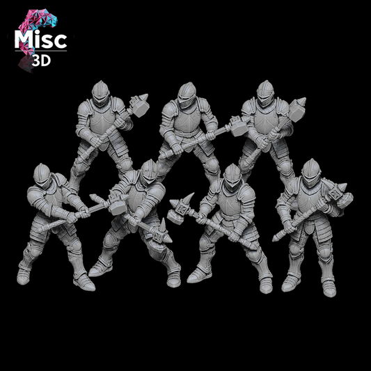 Human Mercenaries -Soldiers with warhammers by Misc 3D Creations