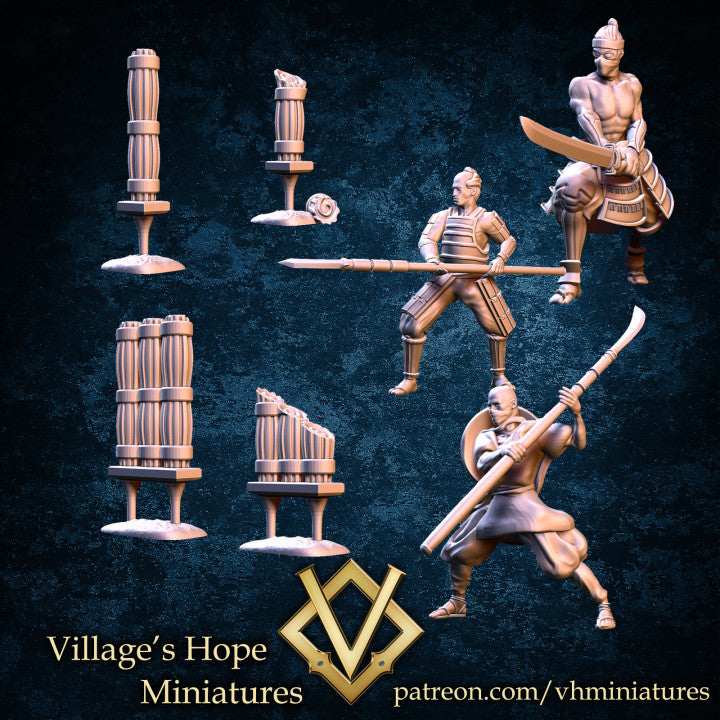 Japanese Tamashigiri Weapon Testing NPC Set by Village's Hope Miniatures