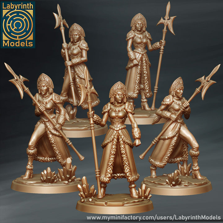 5 Winter Maiden Guards by Labyrinth Models