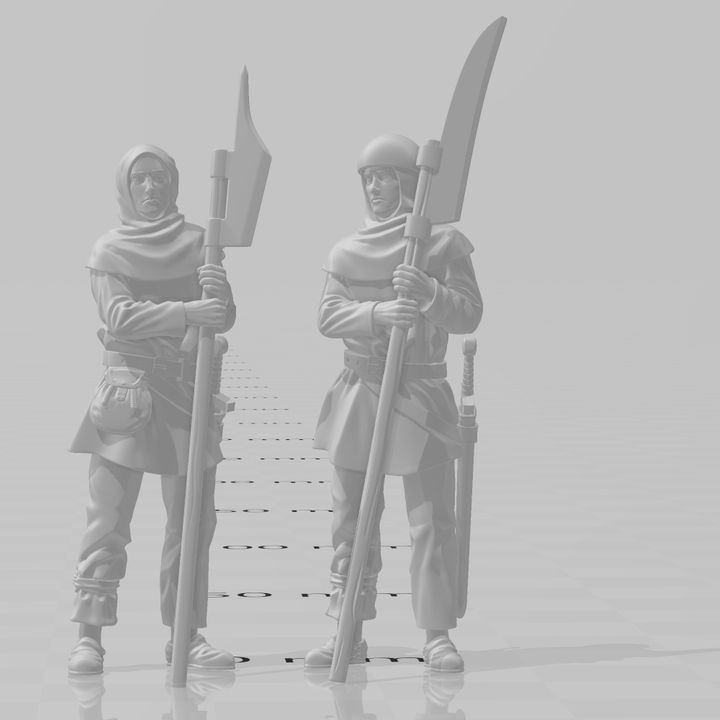Medieval Infantry Guards – Halberd & Glaive Soldiers.