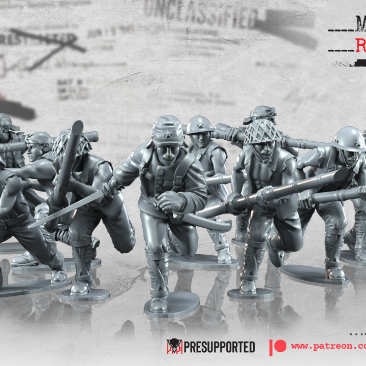 WW2 Japanese Bamboo Spearmen by BattleCat Miniatures