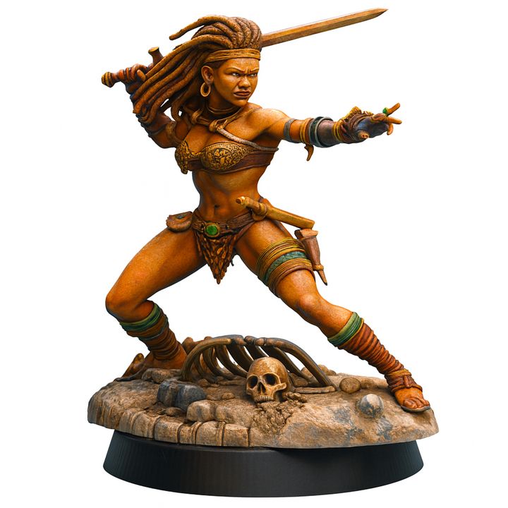 Ashara 32mm - Barbarian Warrior by Haito