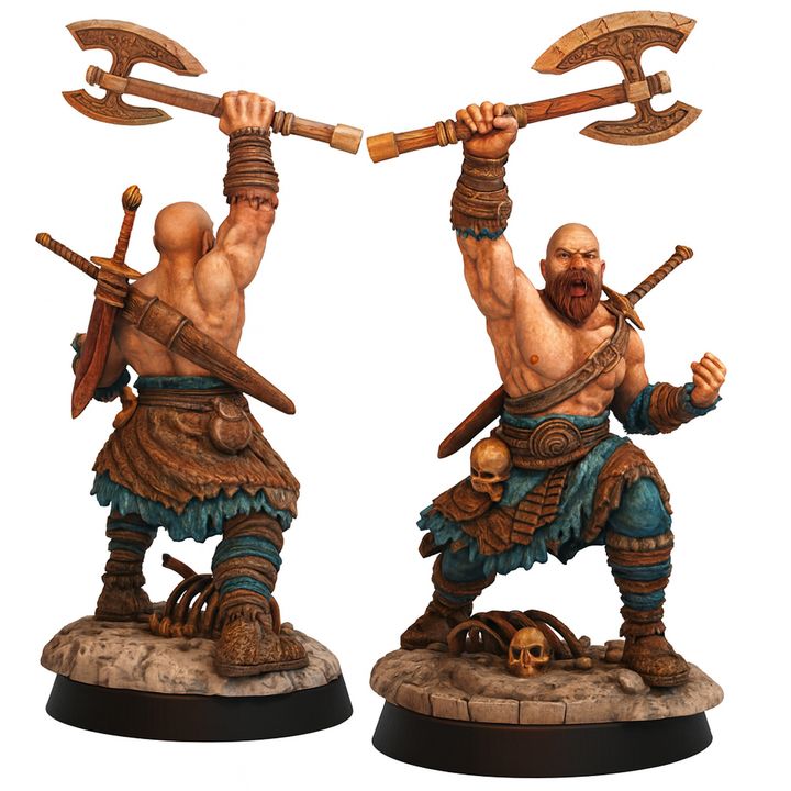 Virtix 32mm Barbarian Warrior by Haito