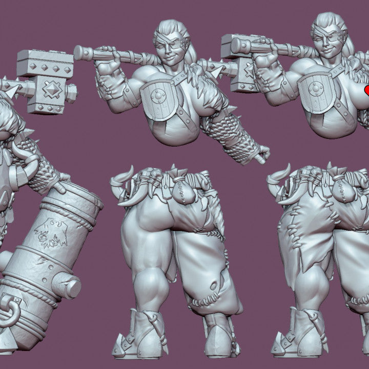 Drunga Smallgut the female Ogre by Gaz Minis