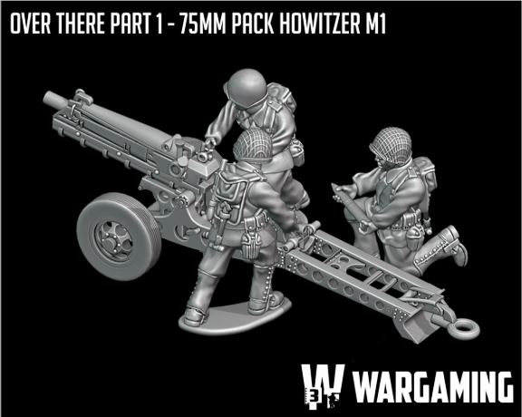 US Army 75mm Pack Howitzer M1 by W3 Wargaming Miniatures