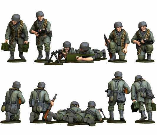 Early war Fallschirmjager 6 figures squad  5 MG34 Teams  by Rafal Polkowski