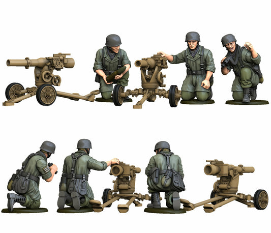 Early war Fallschirmjager 3 figures squad  8 LG40 75mm  by Rafal Polkowski