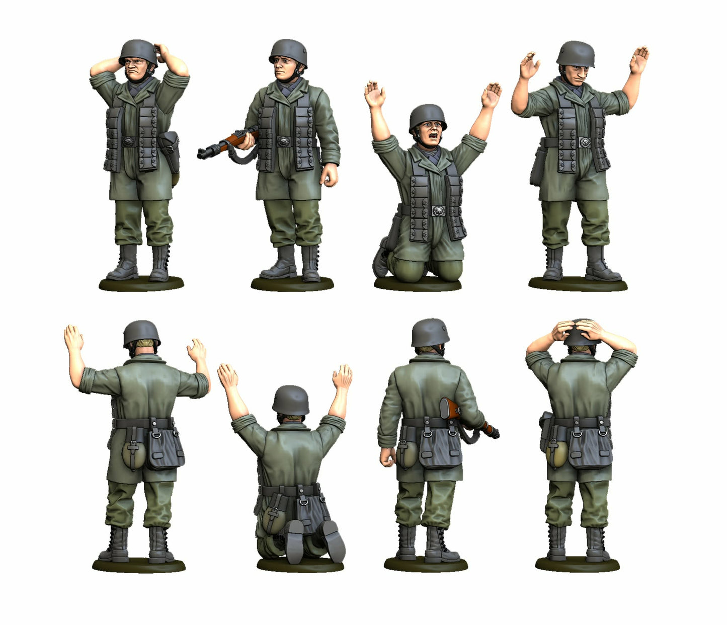 Early war Fallschirmjager 4 figures squad 11  POW by Rafal Polkowski