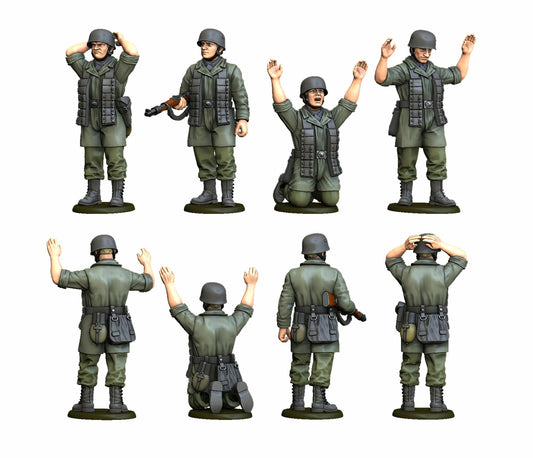 Early war Fallschirmjager 4 figures squad 11  POW by Rafal Polkowski