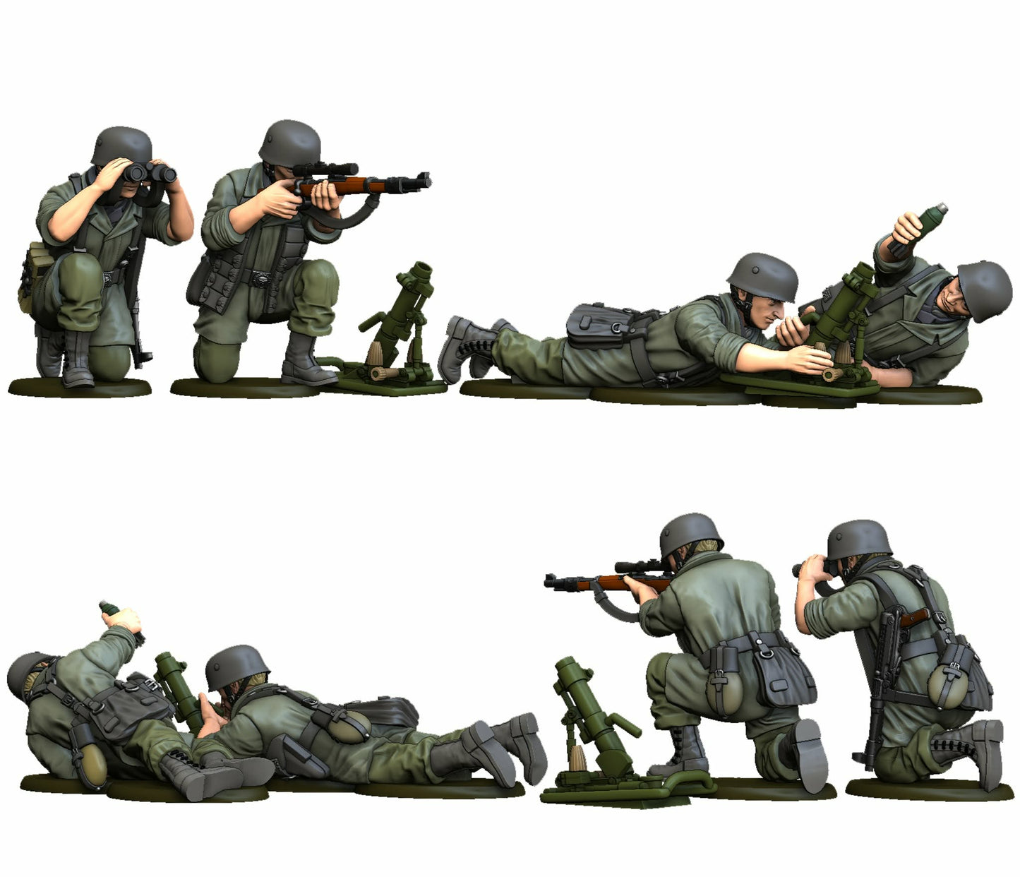 Early war Fallschirmjager 4 figures squad  6 support teams   by Rafal Polkowski