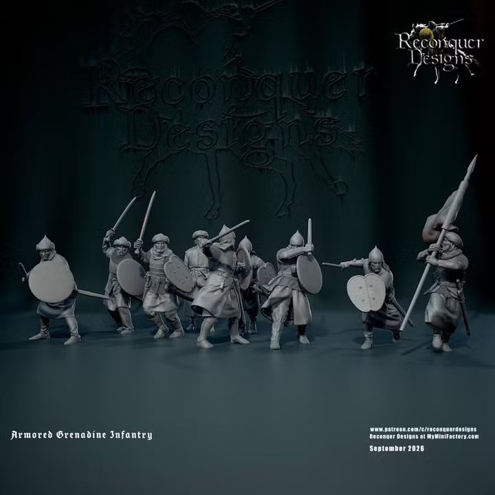 14th century Armored Grendadine Infantry by Reconquer Designs