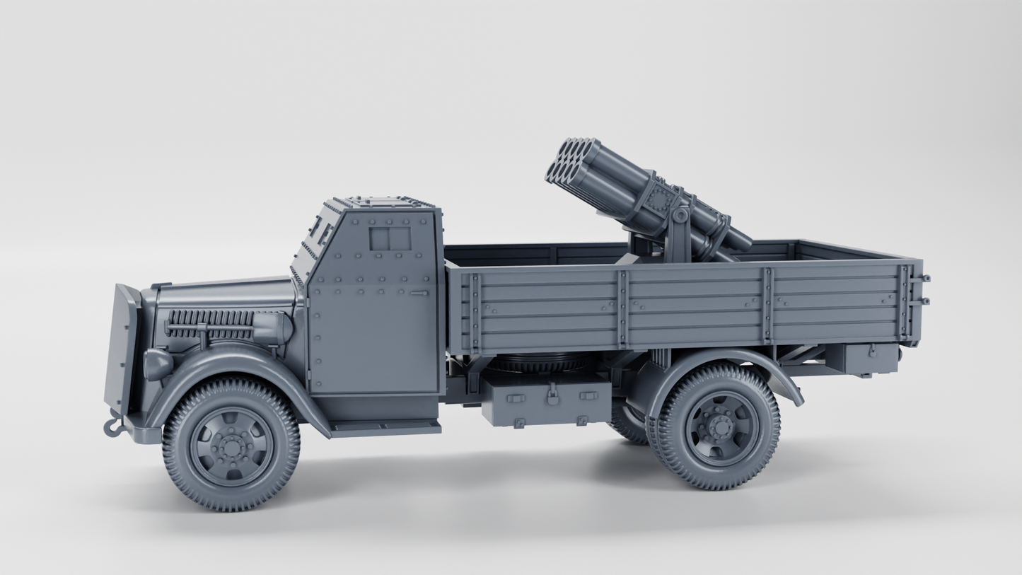 Armored Opel Blitz mit 15cm Panzerwerfer Truck by Wargame3D