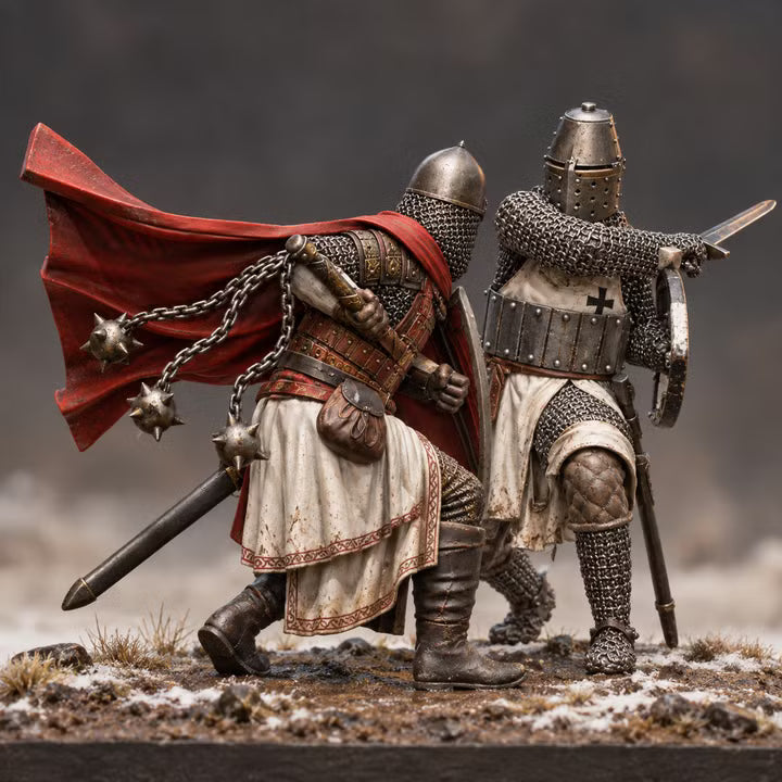 Knight vs Medieval Rus - Wargaming diorama