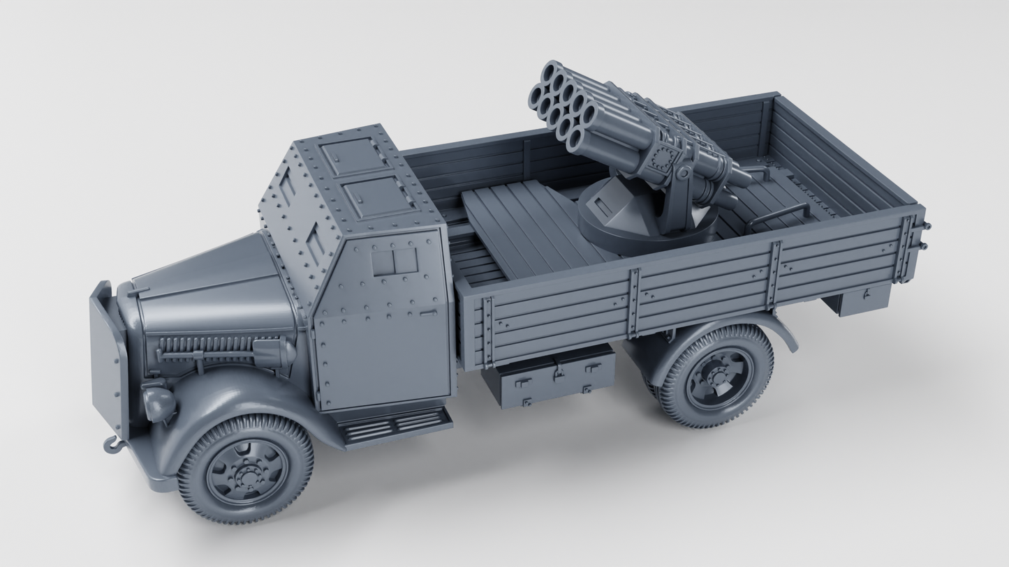 Armored Opel Blitz mit 15cm Panzerwerfer Truck by Wargame3D