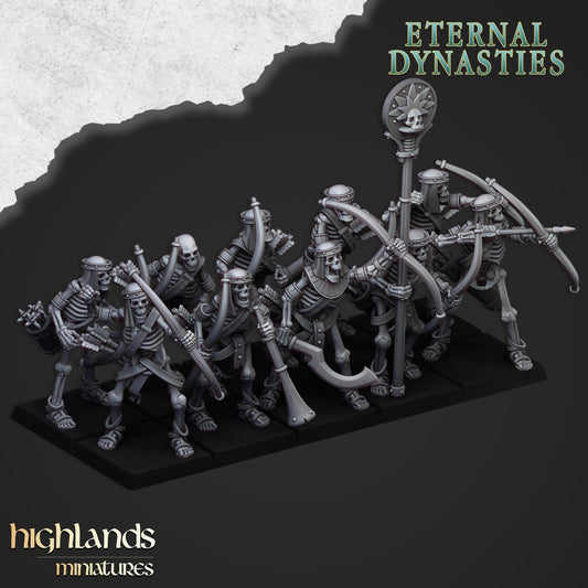 Ancient Skeletons with Bows by Highlands Miniatures