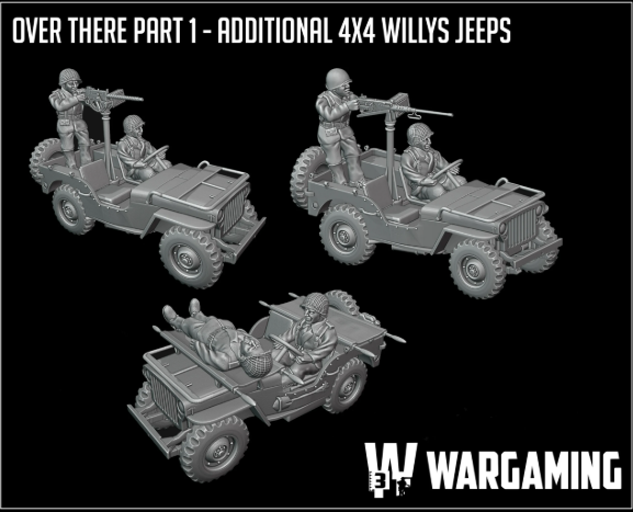 US Army Willys Jeep & Options Loadouts by W3 Wargaming Miniatures