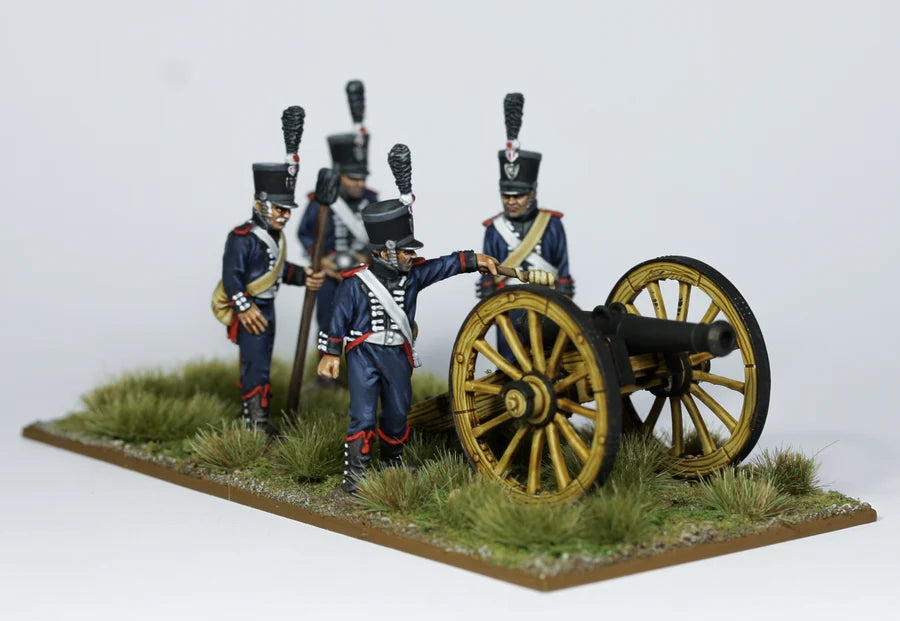 Artillerie à pied autrichienne de 6 livres en tir (1800 - 1815) par Piano Wargames