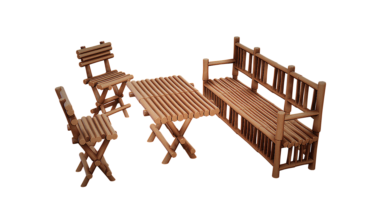 Japanese Bamboo Garden Furniture by Key Capas