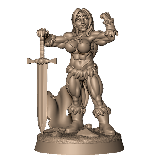 Barbarian Lady by Menagerie Miniature