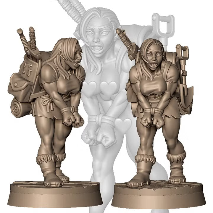 Barkadakka the orc maiden by Menagerie Miniature