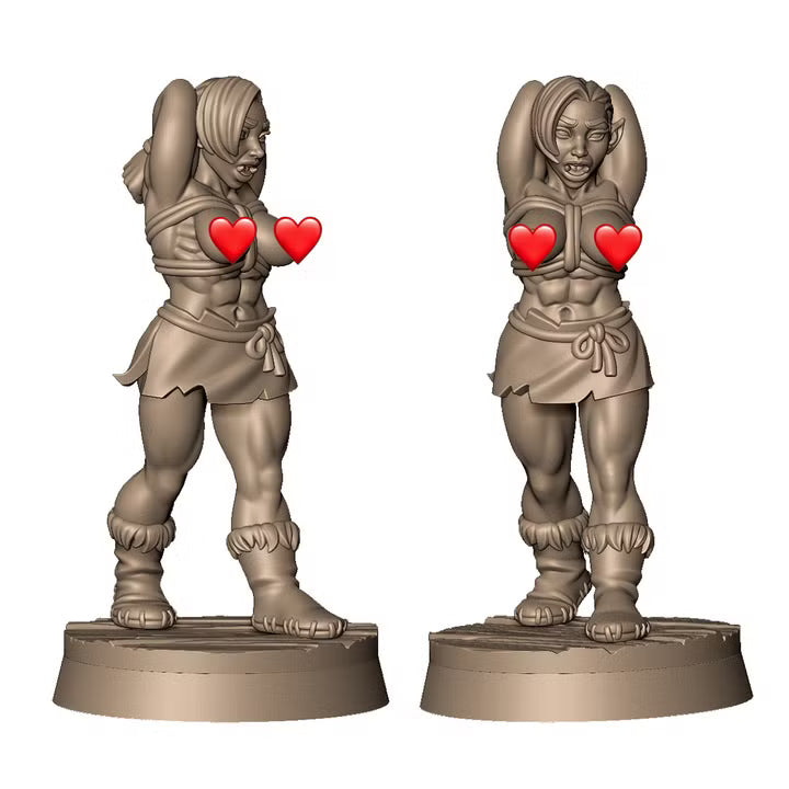 Barkadakka the orc maiden by Menagerie Miniature