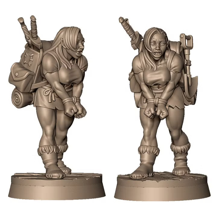 Barkadakka the orc maiden by Menagerie Miniature