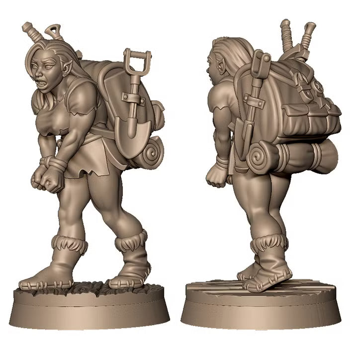 Barkadakka the orc maiden by Menagerie Miniature
