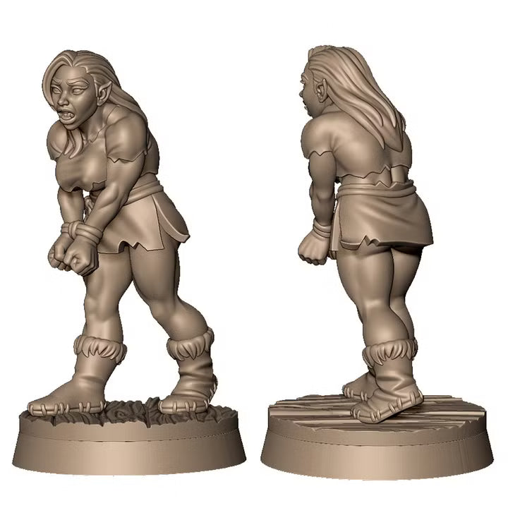 Barkadakka the orc maiden by Menagerie Miniature