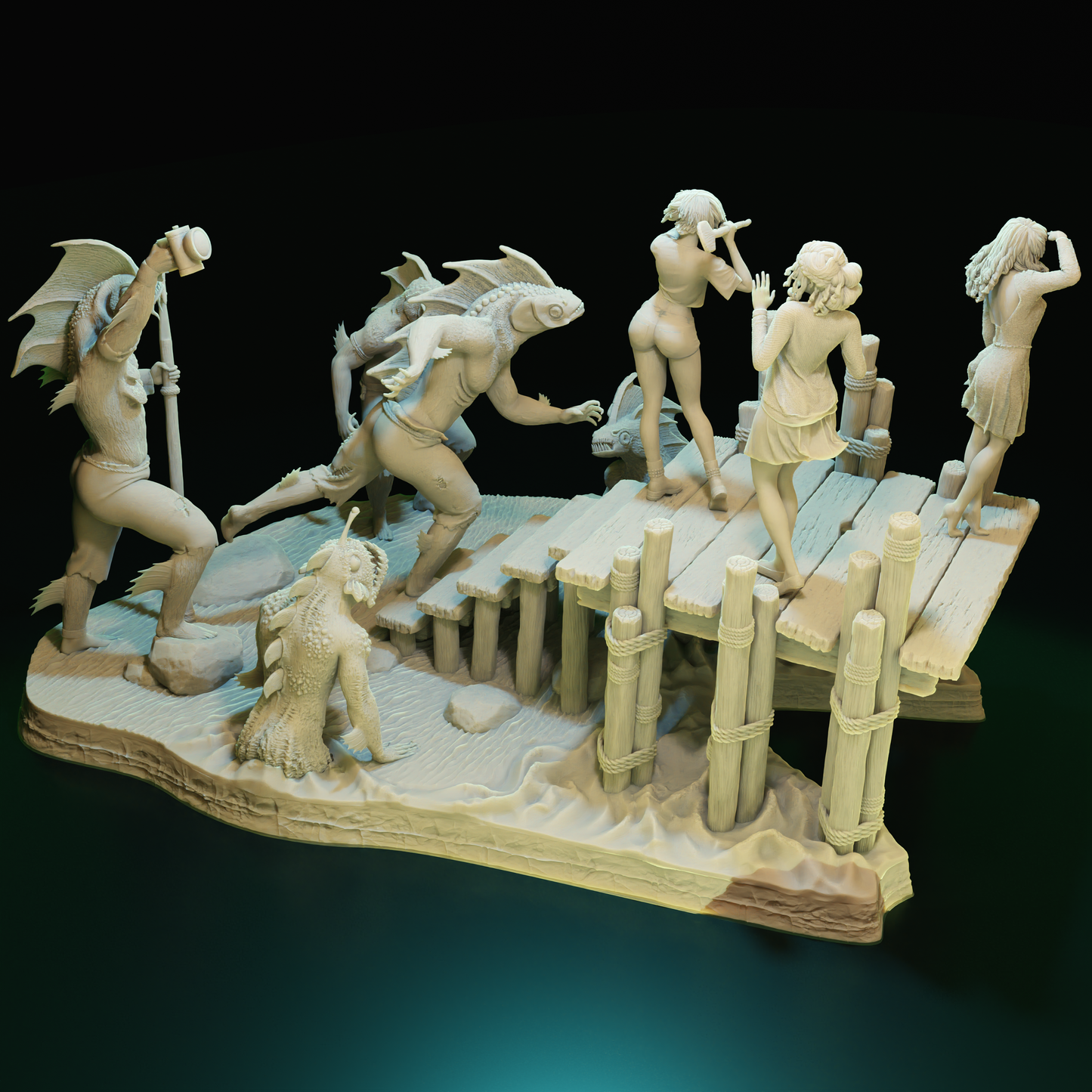 Shadow Over Haven's Harbor Diorama by Cthulhu Girls