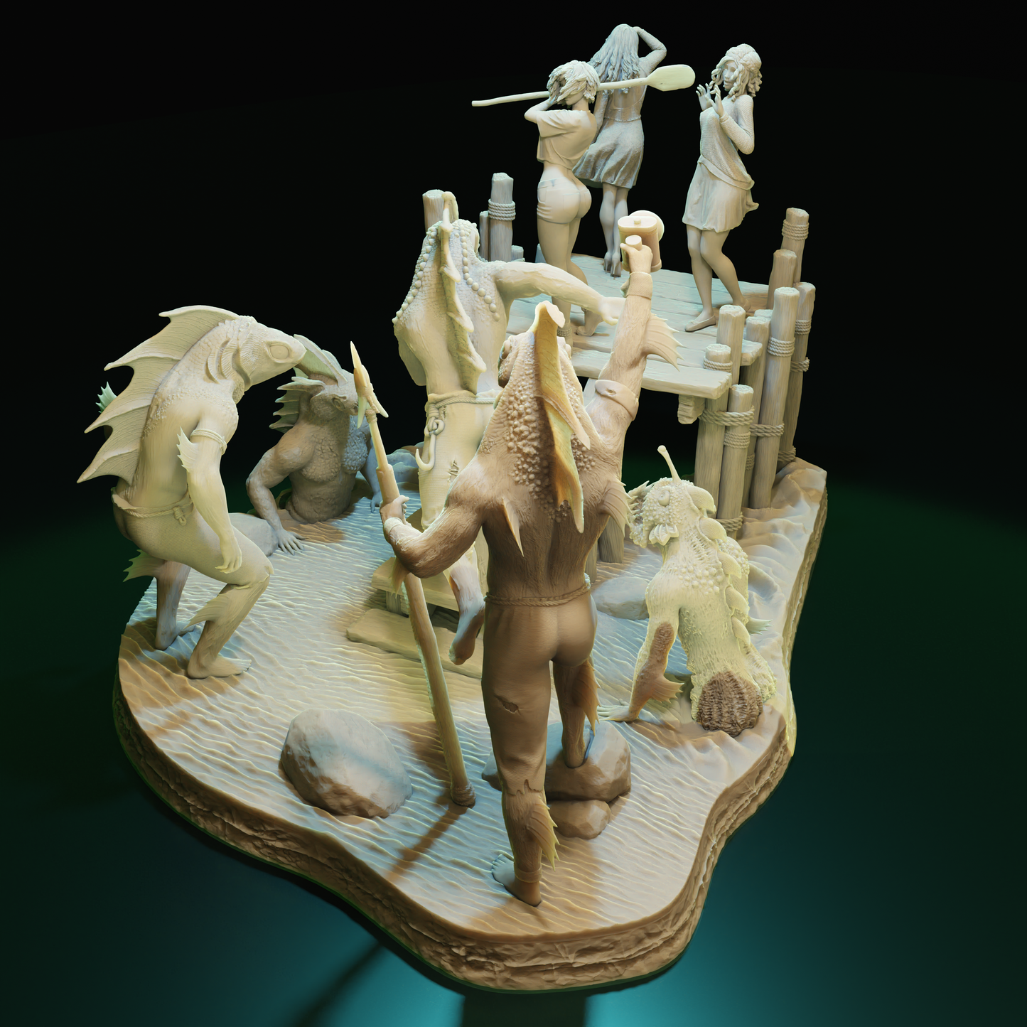 Shadow Over Haven's Harbor Diorama by Cthulhu Girls