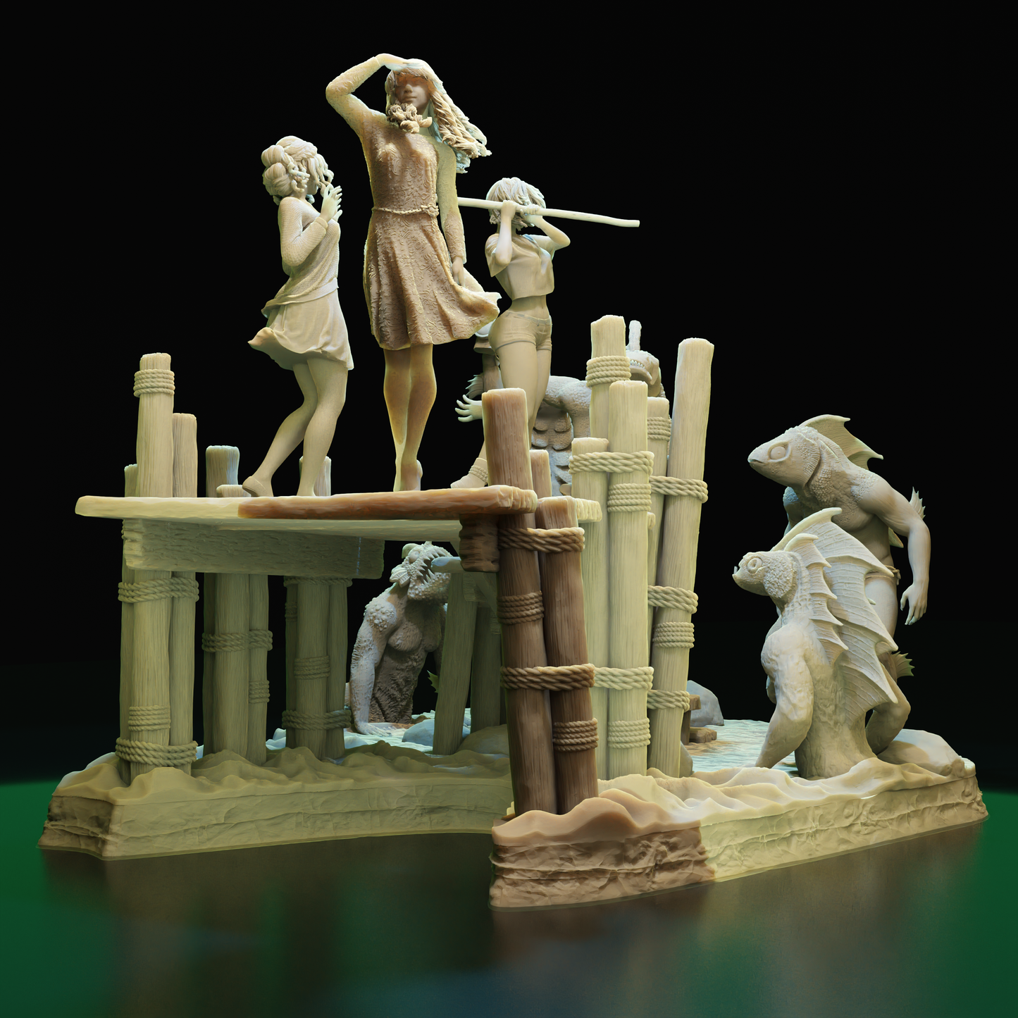 Shadow Over Haven's Harbor Diorama by Cthulhu Girls