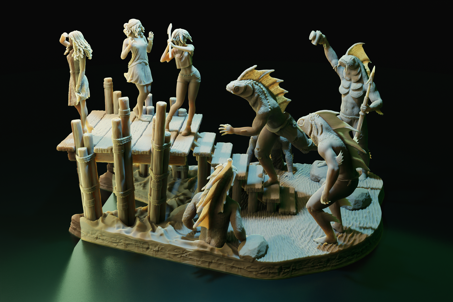 Shadow Over Haven's Harbor Diorama by Cthulhu Girls