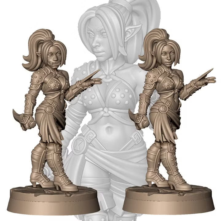 Camaeneth the drow assassin by Menagerie Miniature