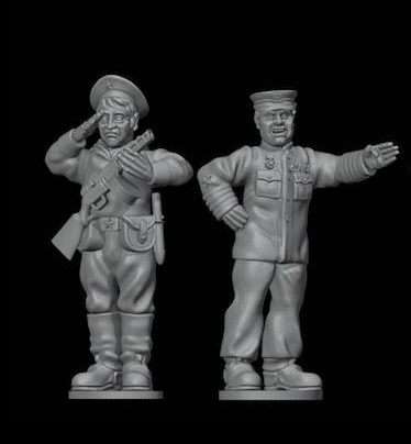 Soviet Naval Senior Officer and Attendant by Flank March Miniatures ...