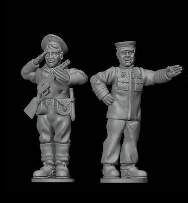 Soviet Naval Senior Officer and Attendant by Flank March Miniatures