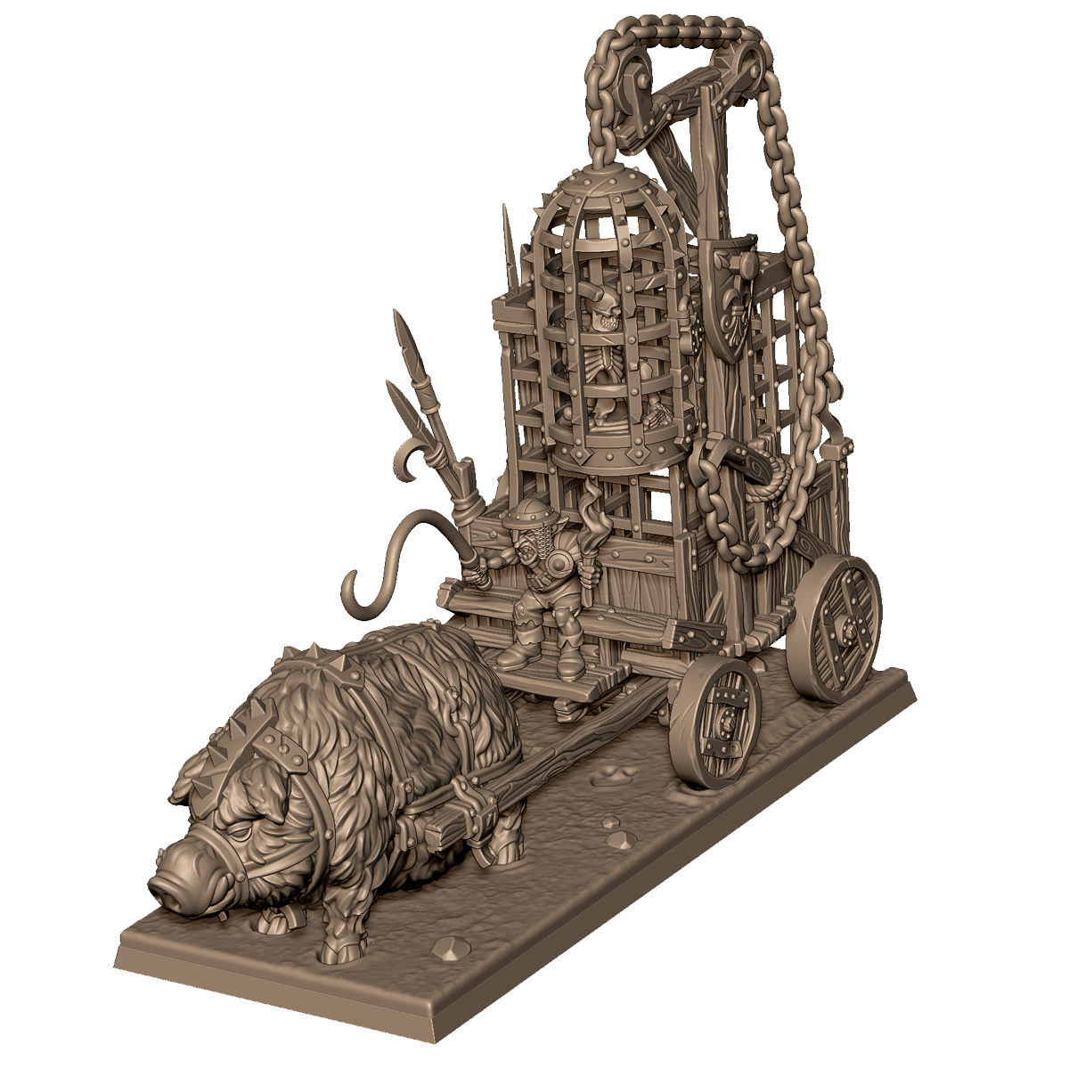 Goblin Slaver Carriage by Menagerie Miniature