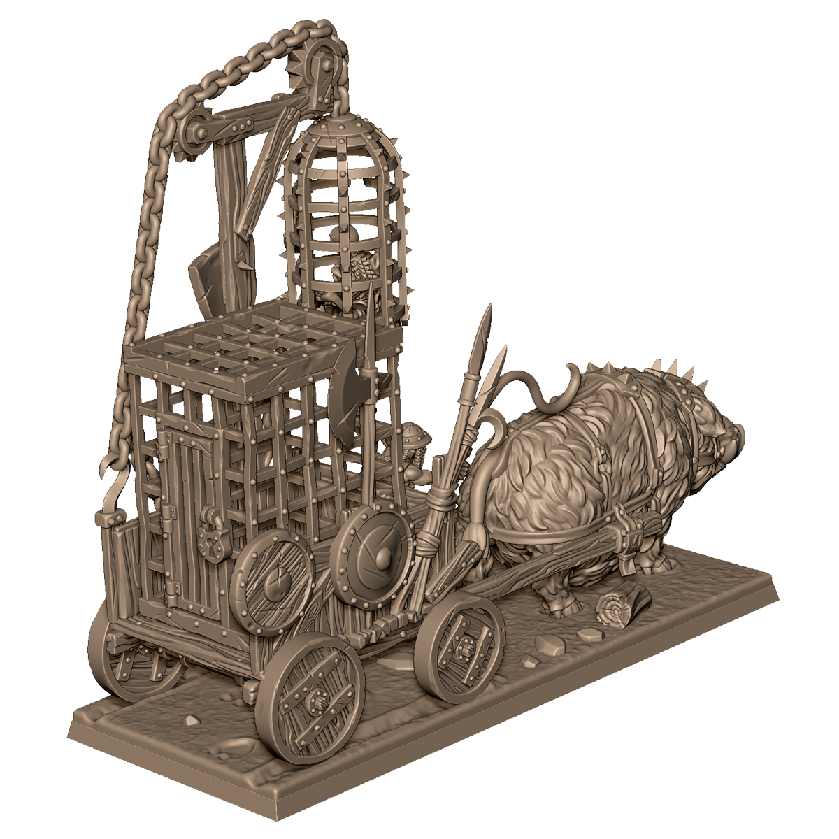 Goblin Slaver Carriage by Menagerie Miniature