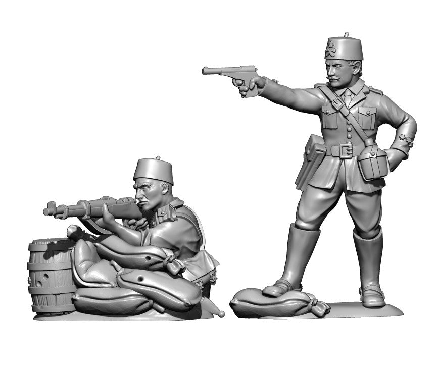 Rif War/SCW Spanish Regulares Captain and Sniper by Baraka Wargames and Miniatures