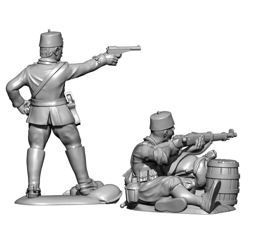 Rif War/SCW Spanish Regulares Captain and Sniper by Baraka Wargames and Miniatures