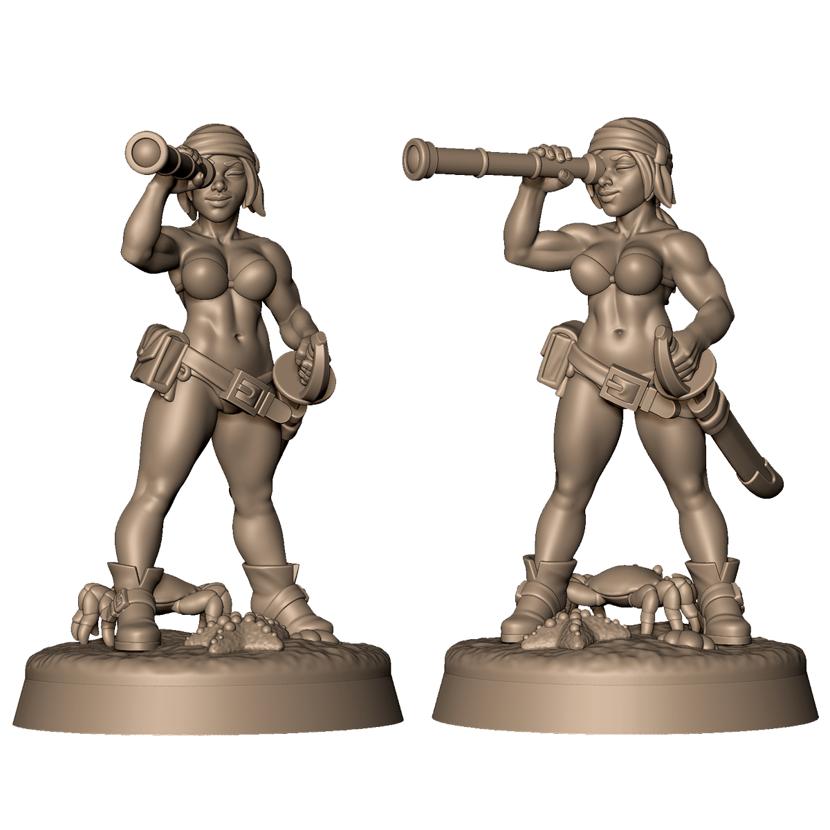 Ship Crew with Spyglass by Menagerie Miniature