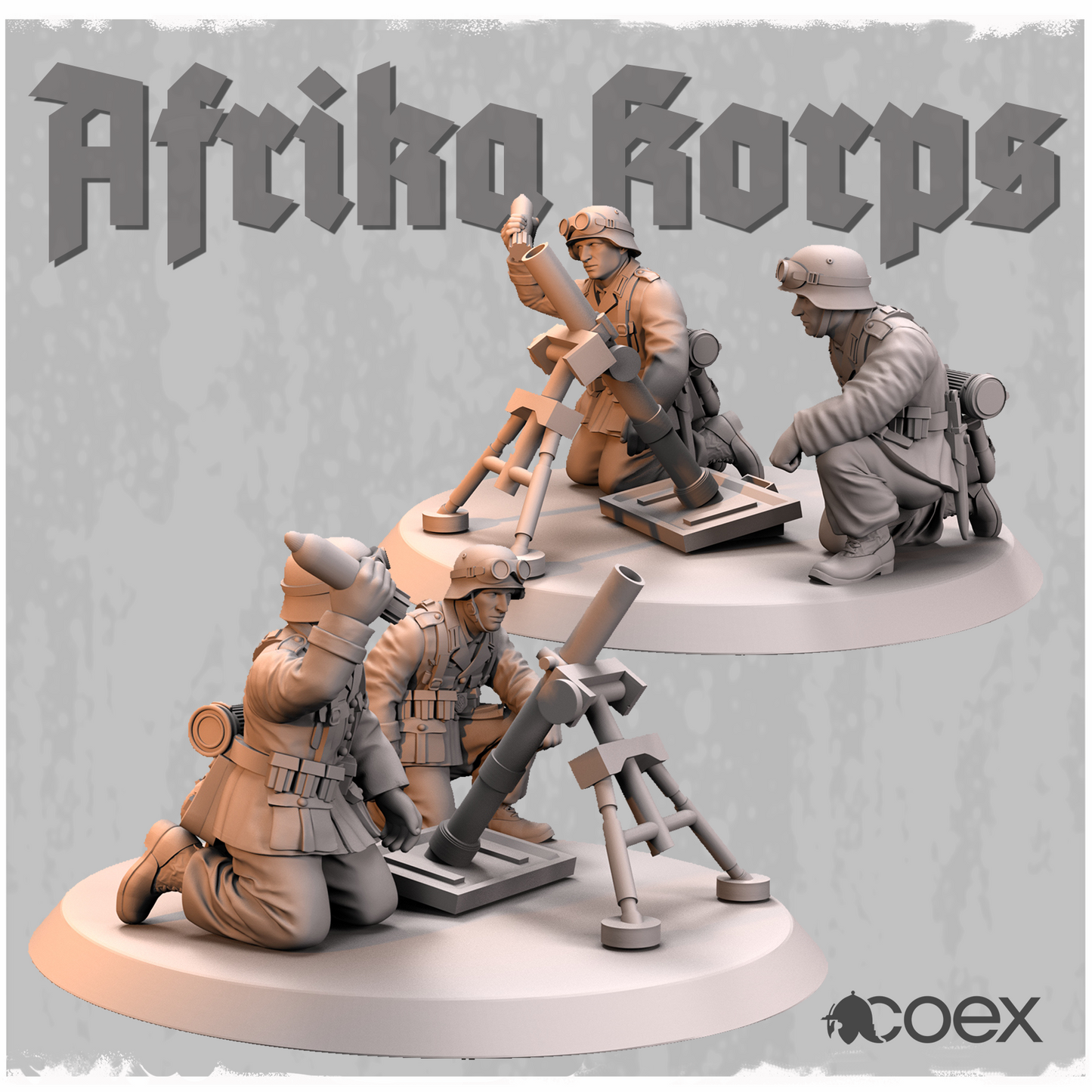 Afrika Korps 8cm Mortar and Team 2 by Idawoj