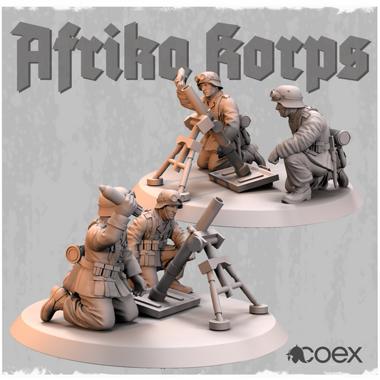 Afrika Korps 8cm Mortar and Team 2 by Idawoj
