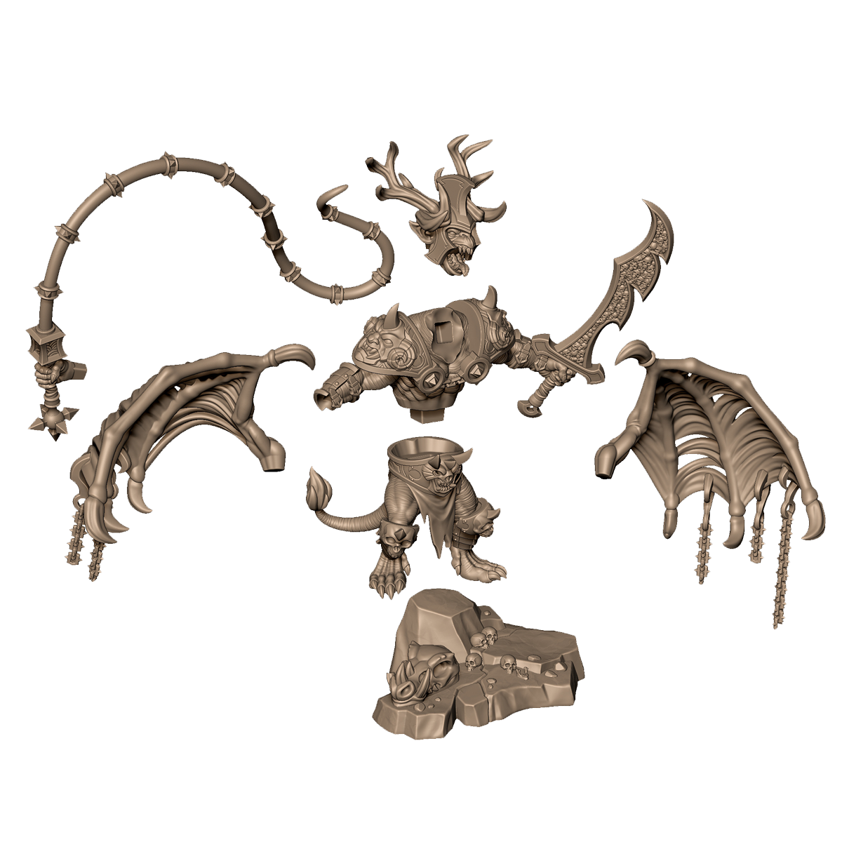 Death Antler Gargoyle by Menagerie Miniature