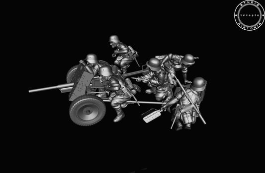 Early War Winter German Heer PAK 36 by Studio Historia