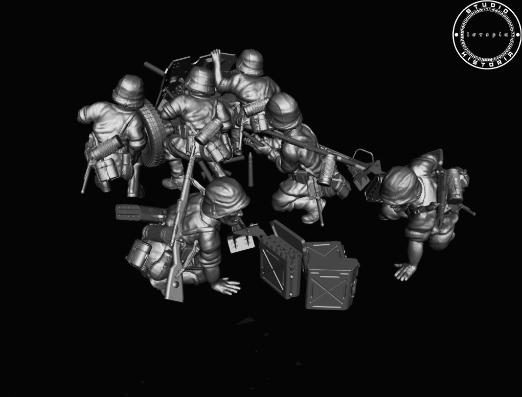 Early War German Waffen SS PAK 36 AT Winter by Studio Historia