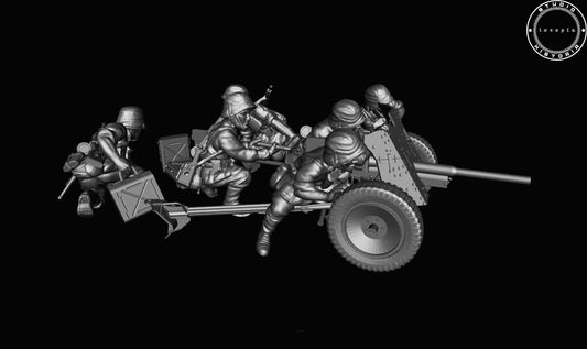 Early War German Waffen SS PAK 36 AT Winter by Studio Historia